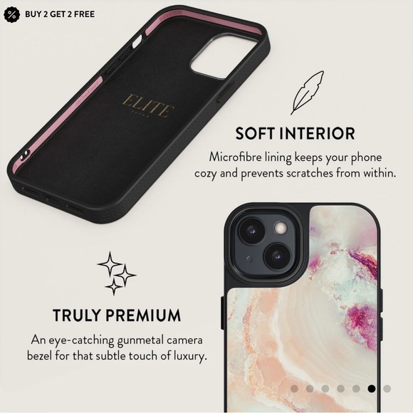 Brand new iPhone 14 Burga Elite case in Berry Sorbet with gunmetal grey accent - Picture 6 of 8